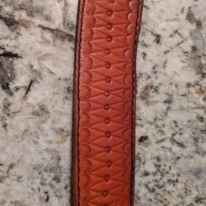 Custom Made Leather Belt Hand Tooled